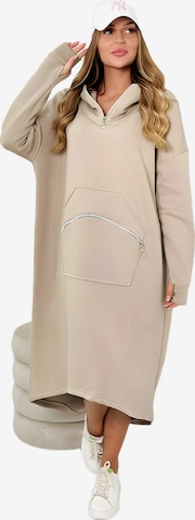 Lumera Kleid in Beige: Vorderseite