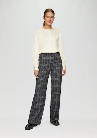 s.Oliver BLACK LABEL Wide leg Trousers in Black