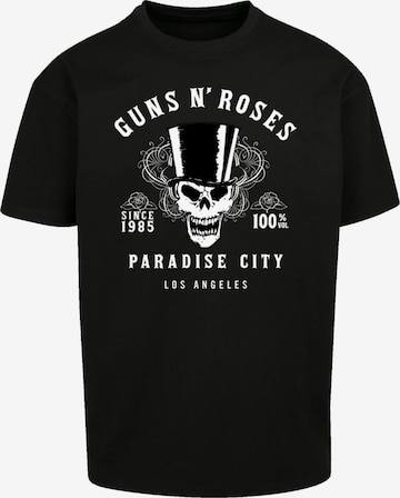 F4NT4STIC Shirt 'Guns 'n' Roses Whiskey Label Rock Band' in Schwarz: Vorderseite