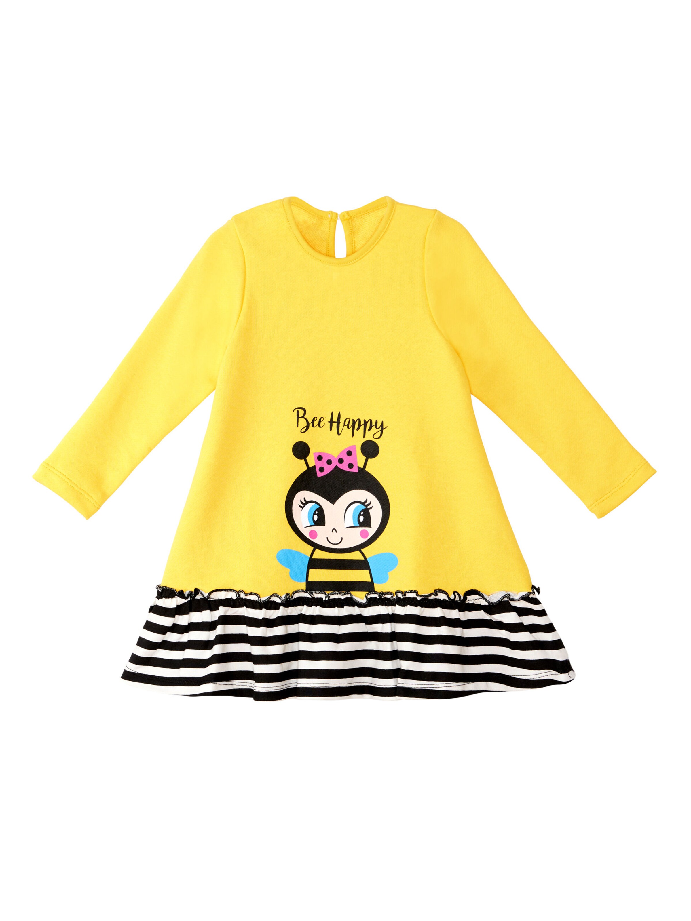 Abito 'Cute Bee' di Denokids in giallo: frontale