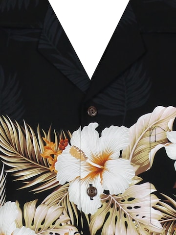 Pacific Legend Regular fit Button Up Shirt 'Blumen' in Black