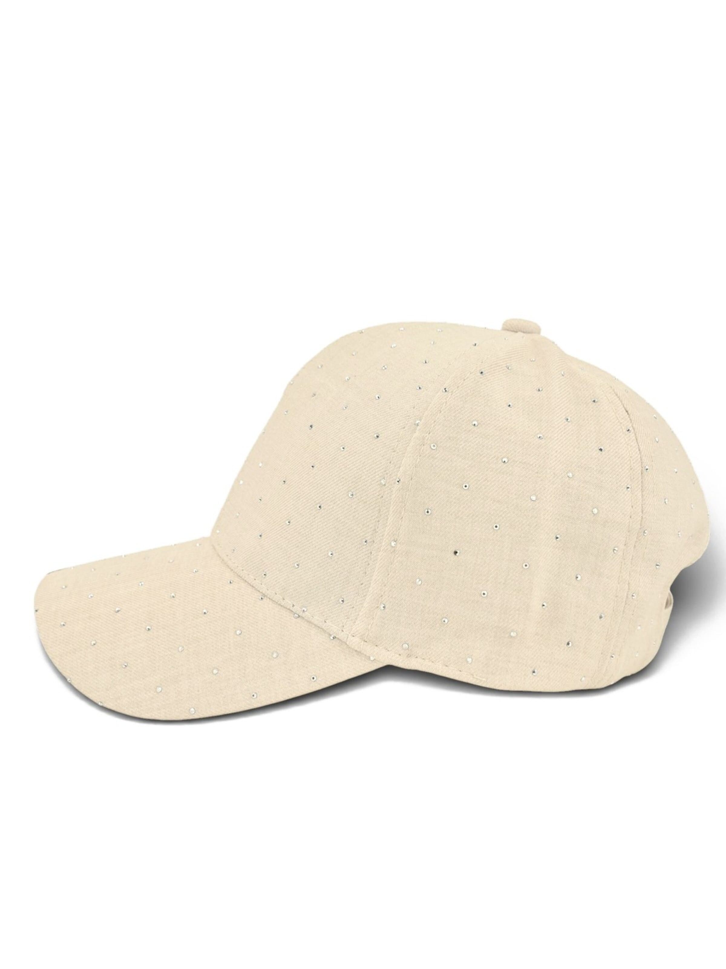 styleBREAKER Cap 'Baseball Cap Strass Glitzer Steine'‌ in Beige