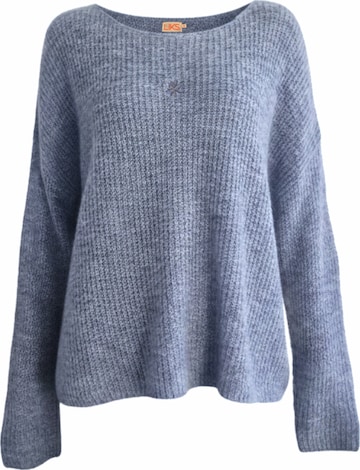 LIKS. Munich Tröja 'Strickpullover leichte Rippenstruktur aus Alpaka-Woll-Mischung - BriaC' i blå: framsida