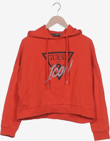 GUESS Sweatshirt & Zip-Up Hoodie in XL in Orange: front