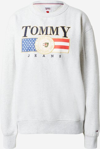 Sweat-shirt Tommy Jeans en gris : devant