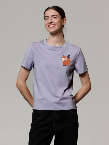 Maglietta ' Cute Fox ' di Watapparel in lilla: frontale