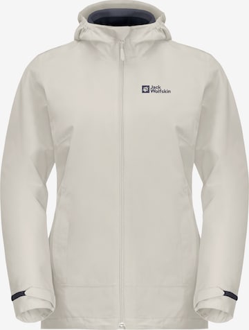 JACK WOLFSKIN - Casaco outdoor 'MOONRISE' em branco: frente