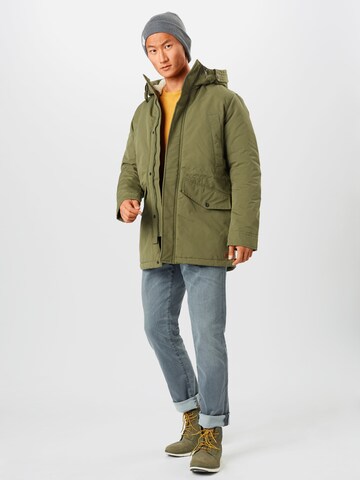 JACK & JONES Zimní parka – zelená