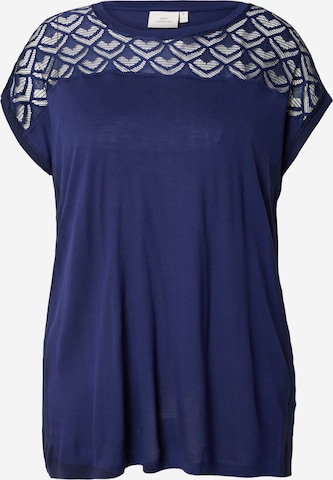 ONLY Carmakoma Shirt 'CARFlake' in Blauw: voorkant