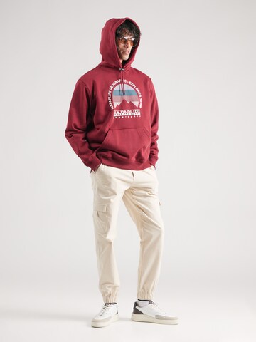 NAPAPIJRI Sweatshirt 'TELEMARK' i rød