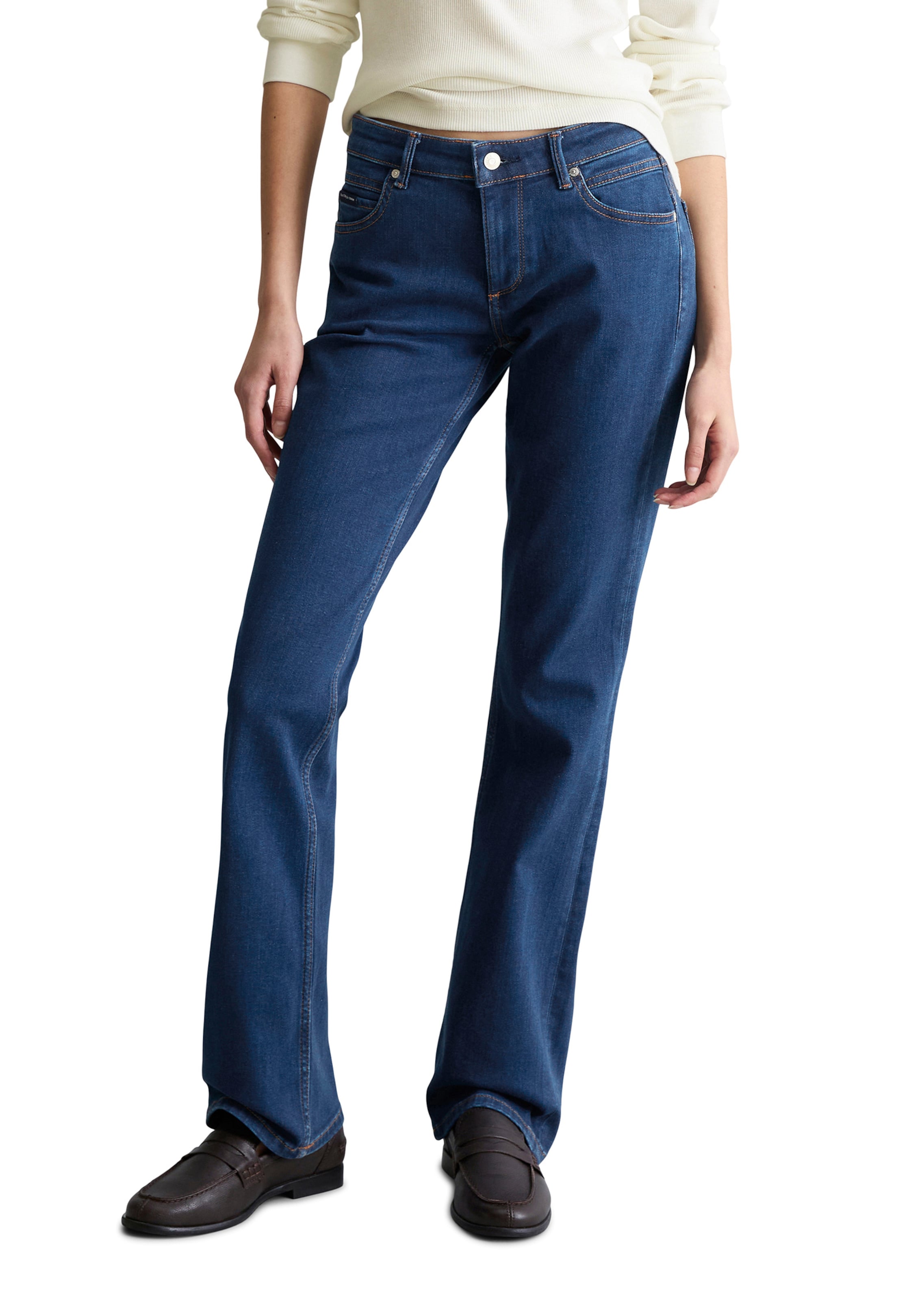 Marc O'Polo DENIM Bootcut Jeans 'Nella' in Blauw: voorkant