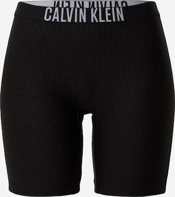 Slip costum de baie de la Calvin Klein Swimwear pe negru: față