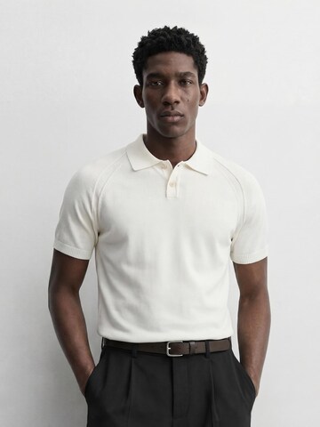 Burocs Shirt 'Fine Knit Polo' in White