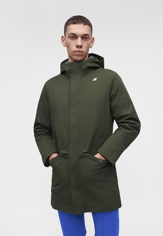 Parka mi-saison 'JARNO' K-Way en vert : devant