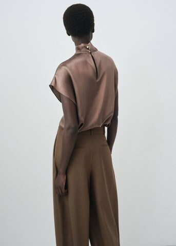 MANGO Blouse 'Lunas' in Brown