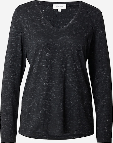 Tricou de la s.Oliver pe negru: față