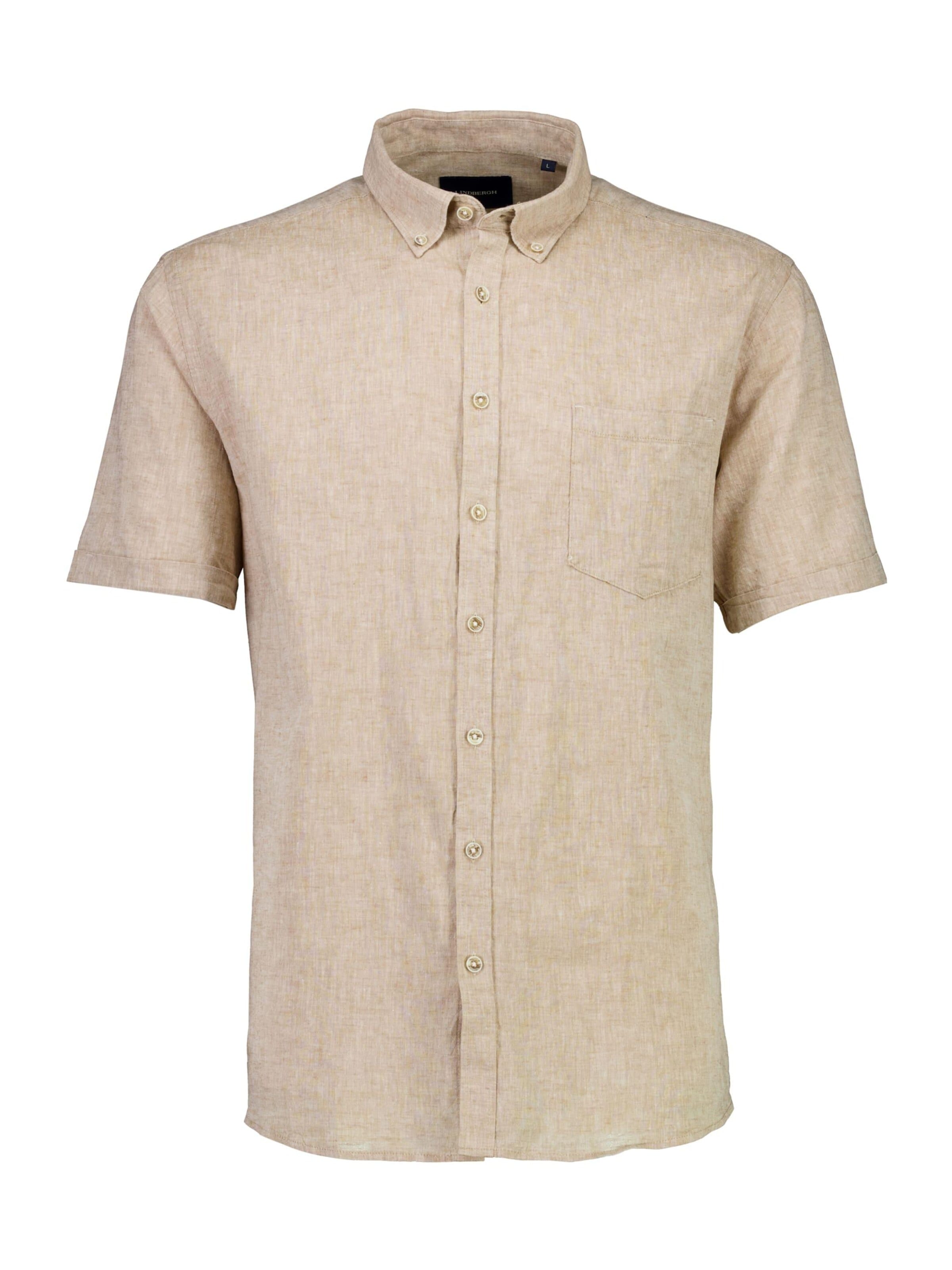 Coupe regular Chemise Lindbergh en beige : devant