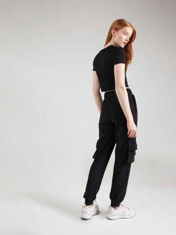 NU-IN Tapered Cargo Pants in Black