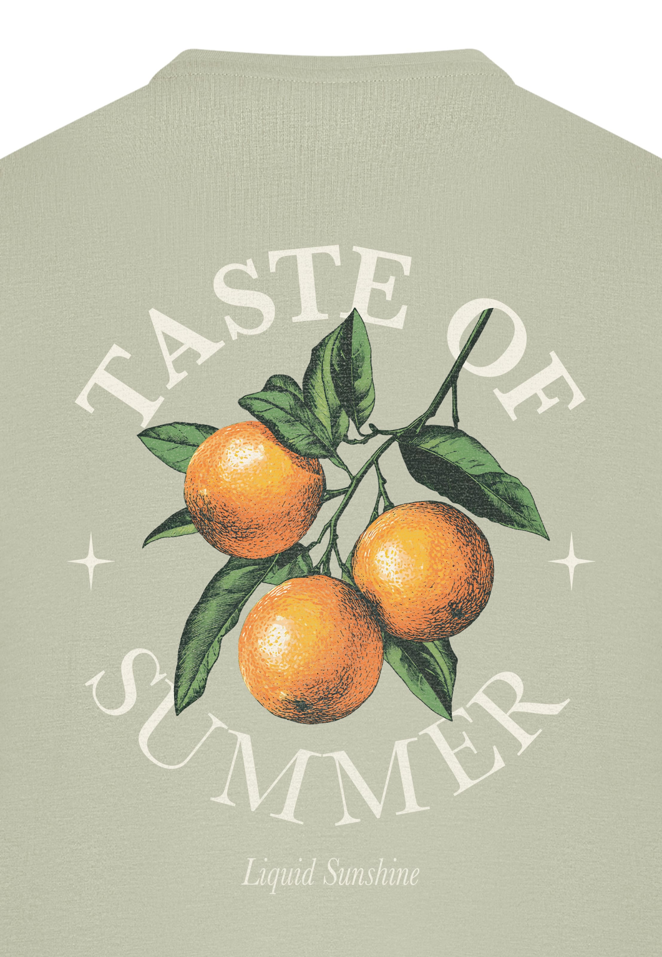 žalia Mister Tee Marškinėliai 'Taste Of Summer Oranges'