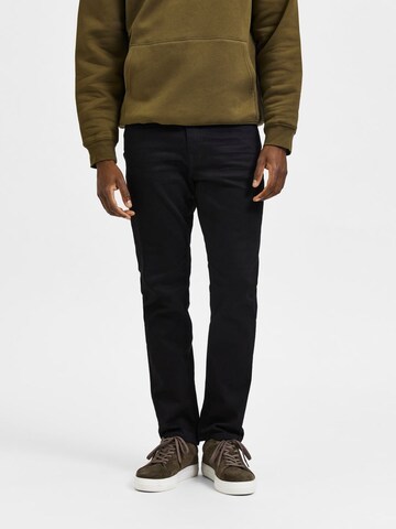 SELECTED HOMME Regular Jeans 'Scott' in Zwart: voorkant