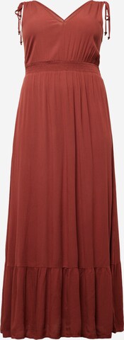 Robe d’été 'Candy' ABOUT YOU Curvy en marron : devant