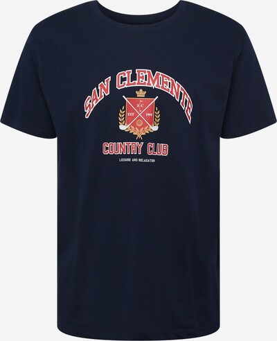 Urban Threads T-Shirt in chamois / navy / rot / weiß, Produktansicht