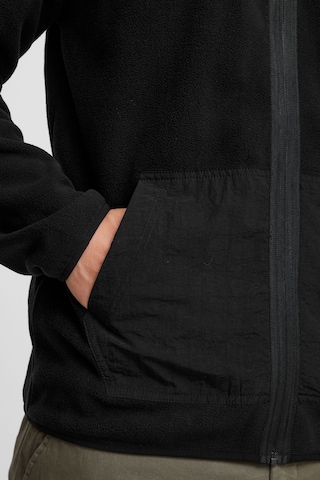 INDICODE JEANS Fleece Jacket 'Manku' in Black