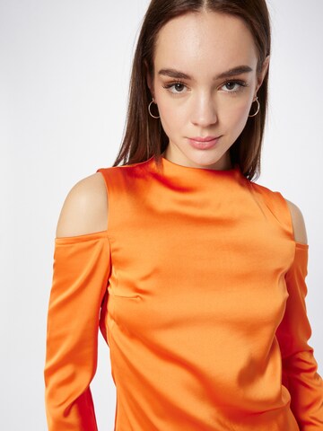 Oval Square Blouse 'Dance' in Orange