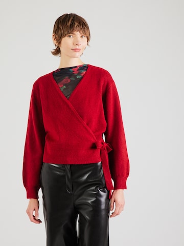 ABOUT YOU Knit Cardigan in Red: front