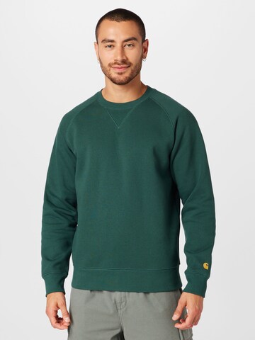 Carhartt WIP Sweatshirt 'Chase' in Green: front