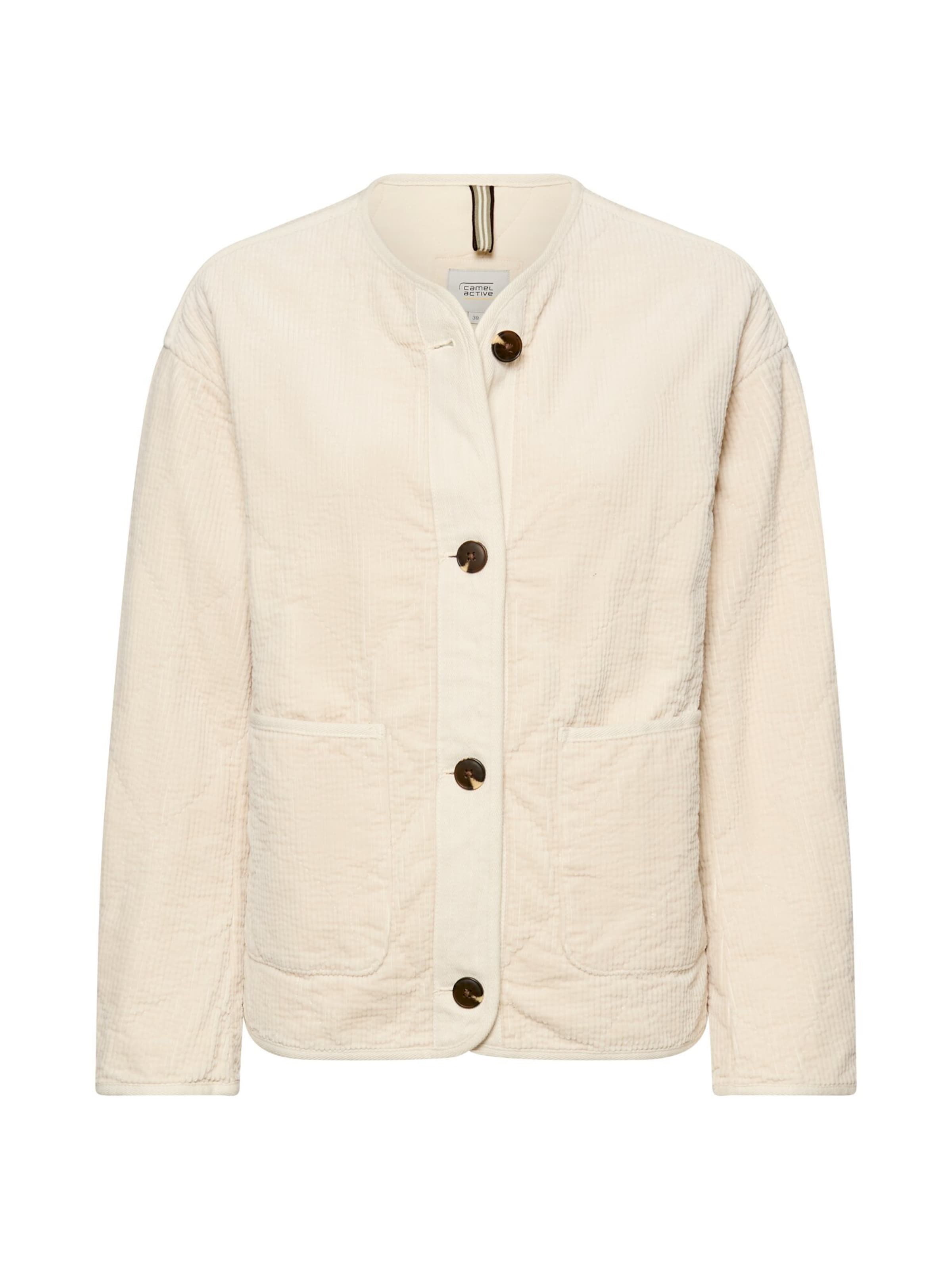 CAMEL ACTIVE Gefütterter Cordblazer mit Wattierung in Weiß: Vorderseite