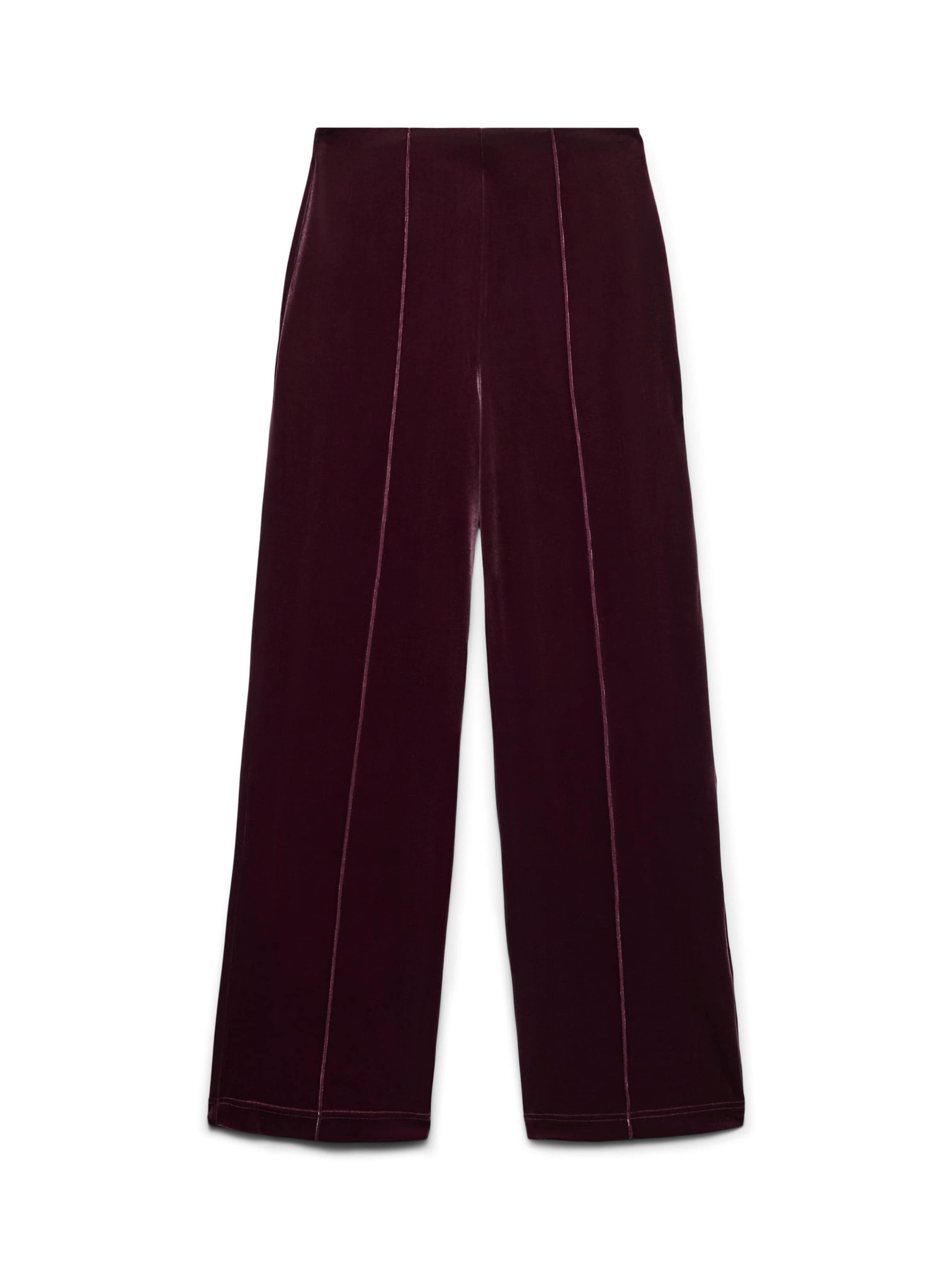 VERO MODA regular Bukser med lægfolder 'HANNA' i rød: forside