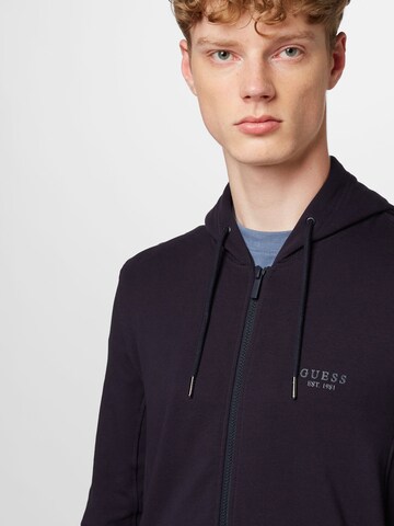 GUESS Zip-Up Hoodie 'BROOKS' in Blue