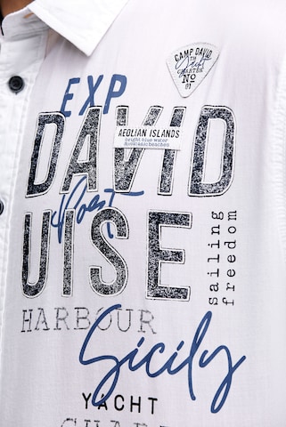CAMP DAVID Regular fit Button Up Shirt in White