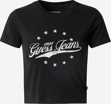 GUESS JEANSMajica - crna boja: prednji dio