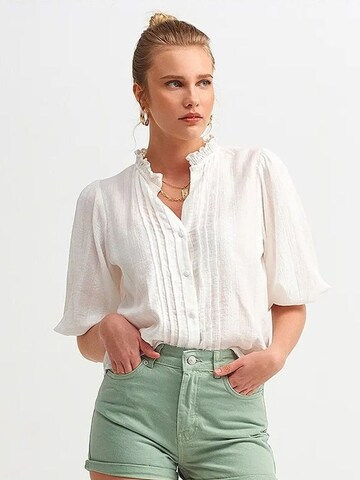 Dilvin Blouse in White: front
