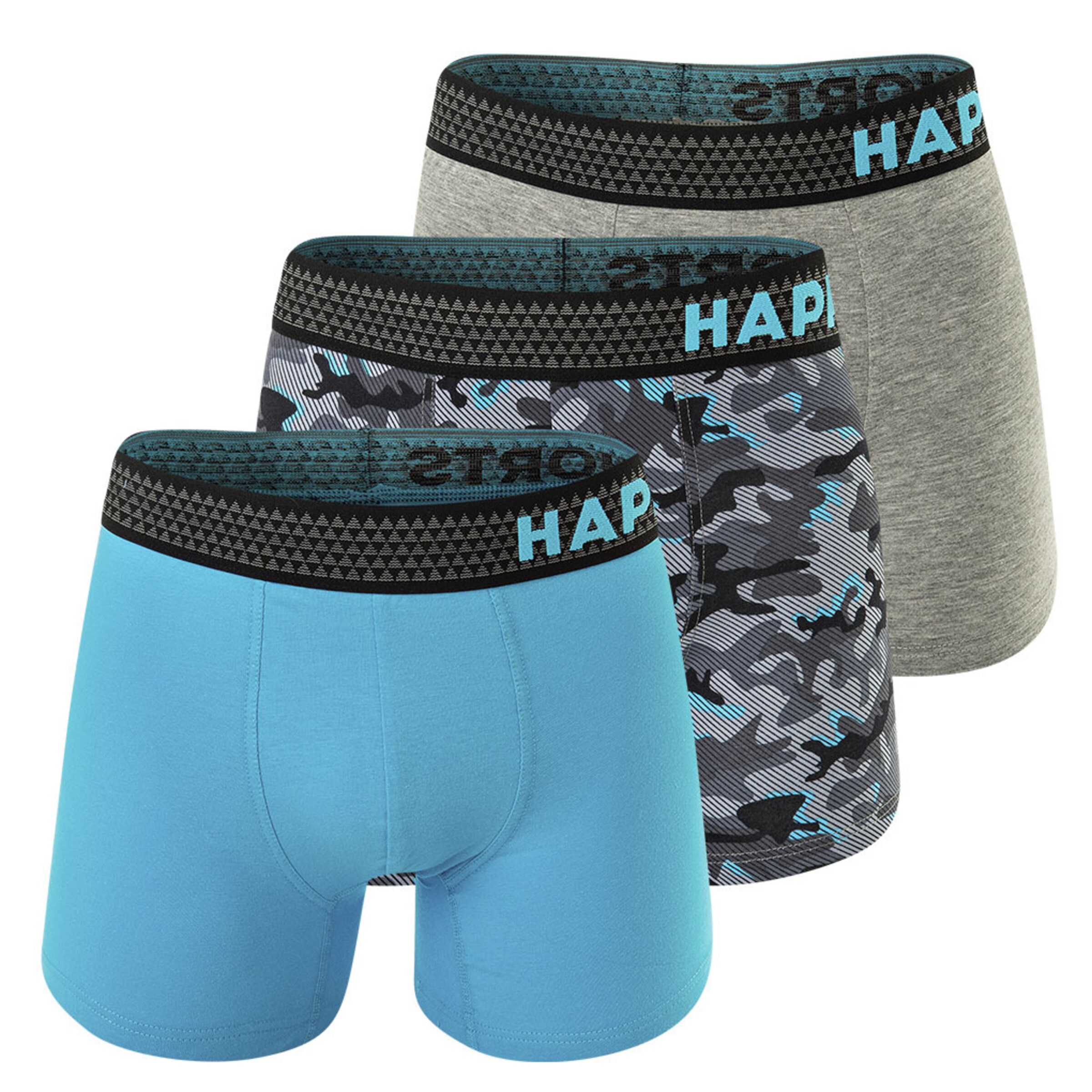 Happy Shorts - Calzoncillo boxer en azul: frente