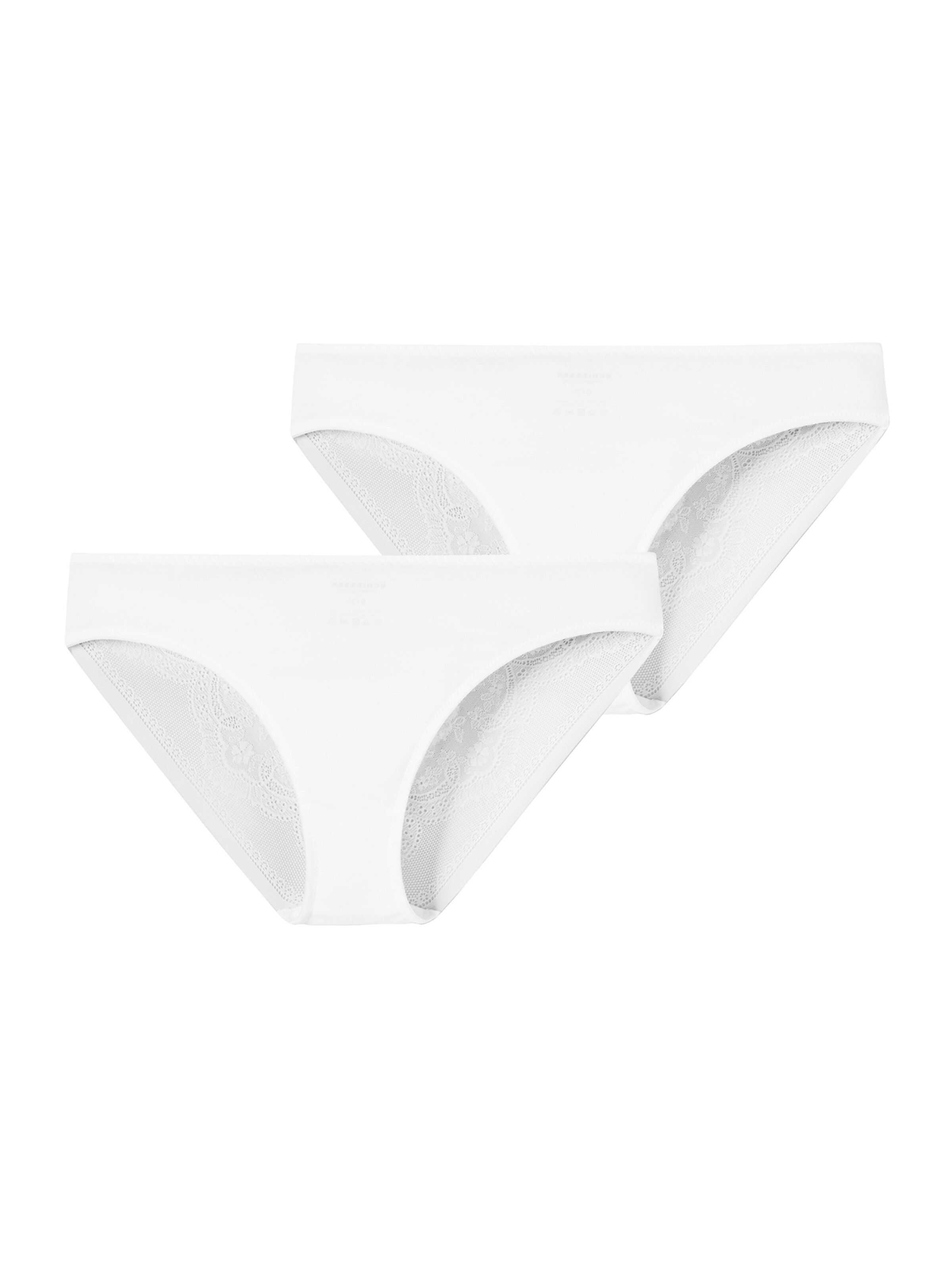 SCHIESSER Slip 'Invisible Lace' in Weiß: Vorderseite