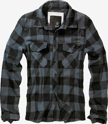 Brandit Button Up Shirt in Black: front