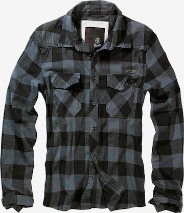Brandit Regular fit Button Up Shirt in Black: front
