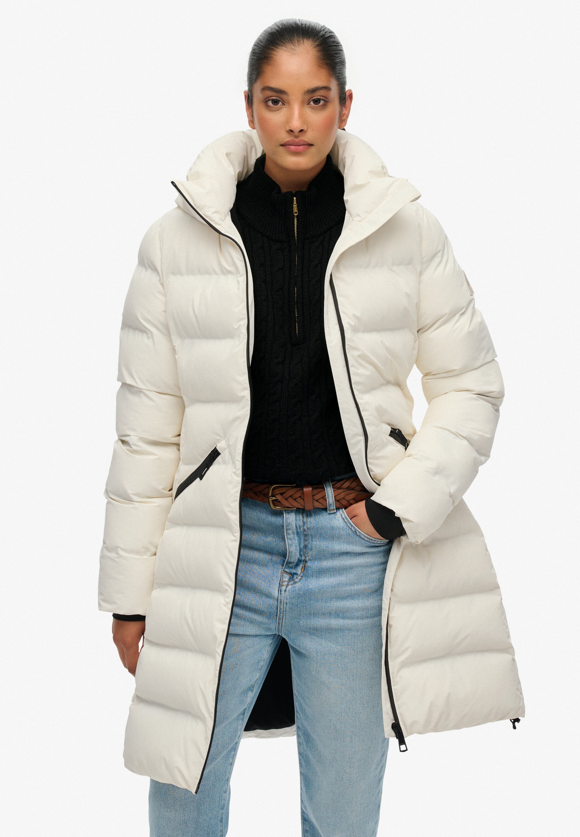 Superdry & Co Tussenjas 'City Mid' in Wit: voorkant