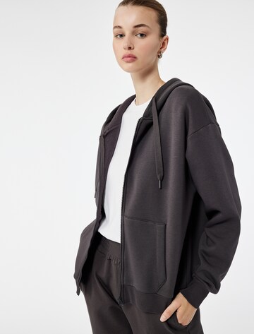 Koton Zip-Up Hoodie in Grey