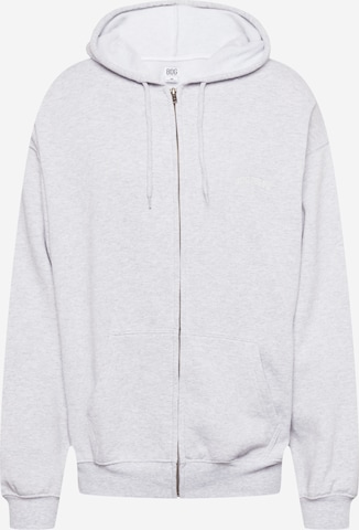 BDG Urban Outfitters Zip-Up Hoodie in Grey: front