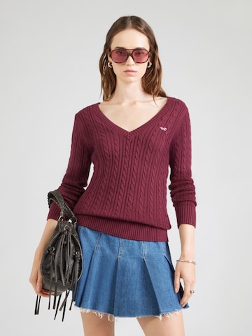 HOLLISTER Πουλόβερ σε κόκκινο: μπροστά