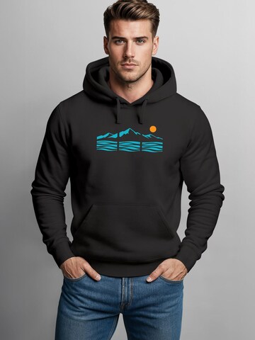 Neverless Sweatshirt 'Blue Mountain' in Black