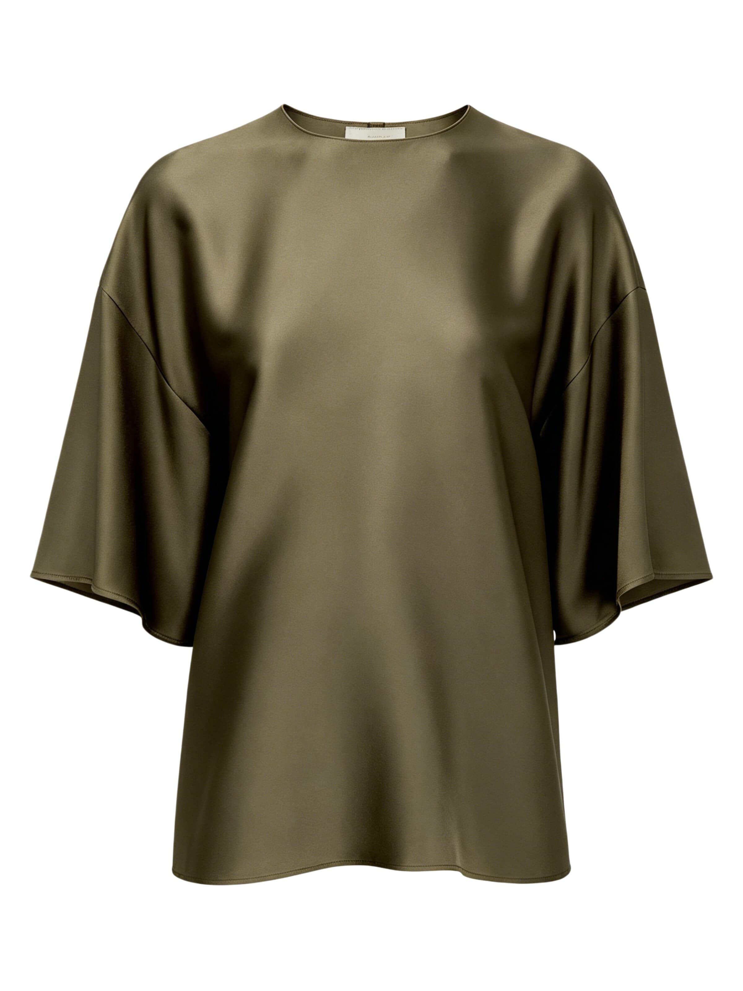 Camicia da donna 'LILYSILK Lässige Rundhals Seide Bluse' di Lilysilk in verde: frontale