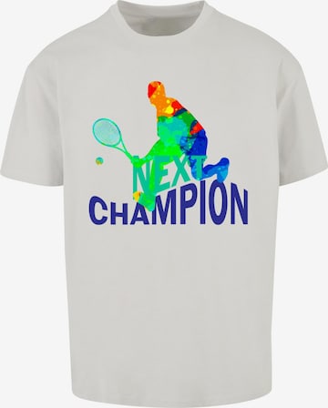Merchcode Shirt 'Next Champion' in Grijs: voorkant