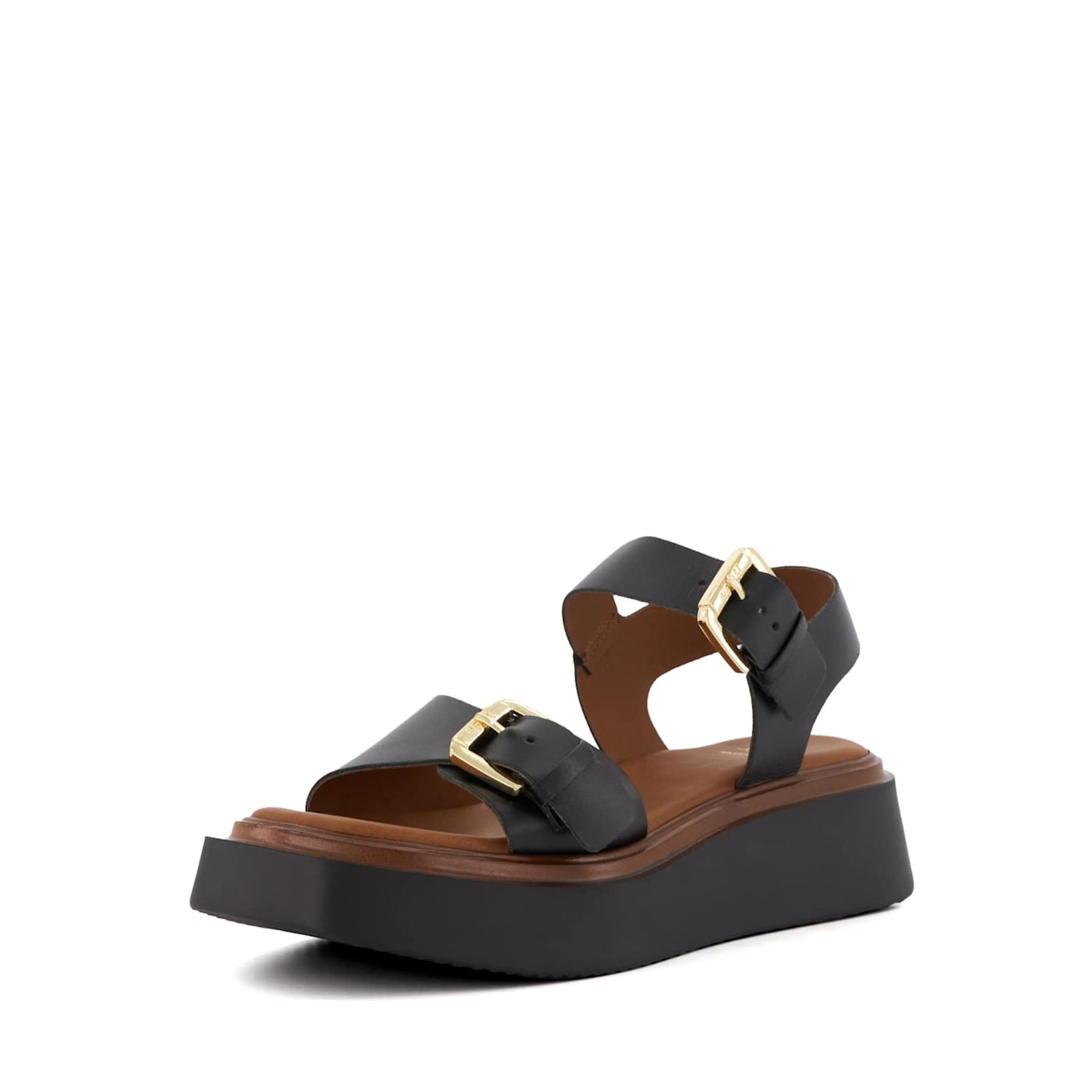 Dune LONDON Sandaal 'Loells' in Zwart: voorkant