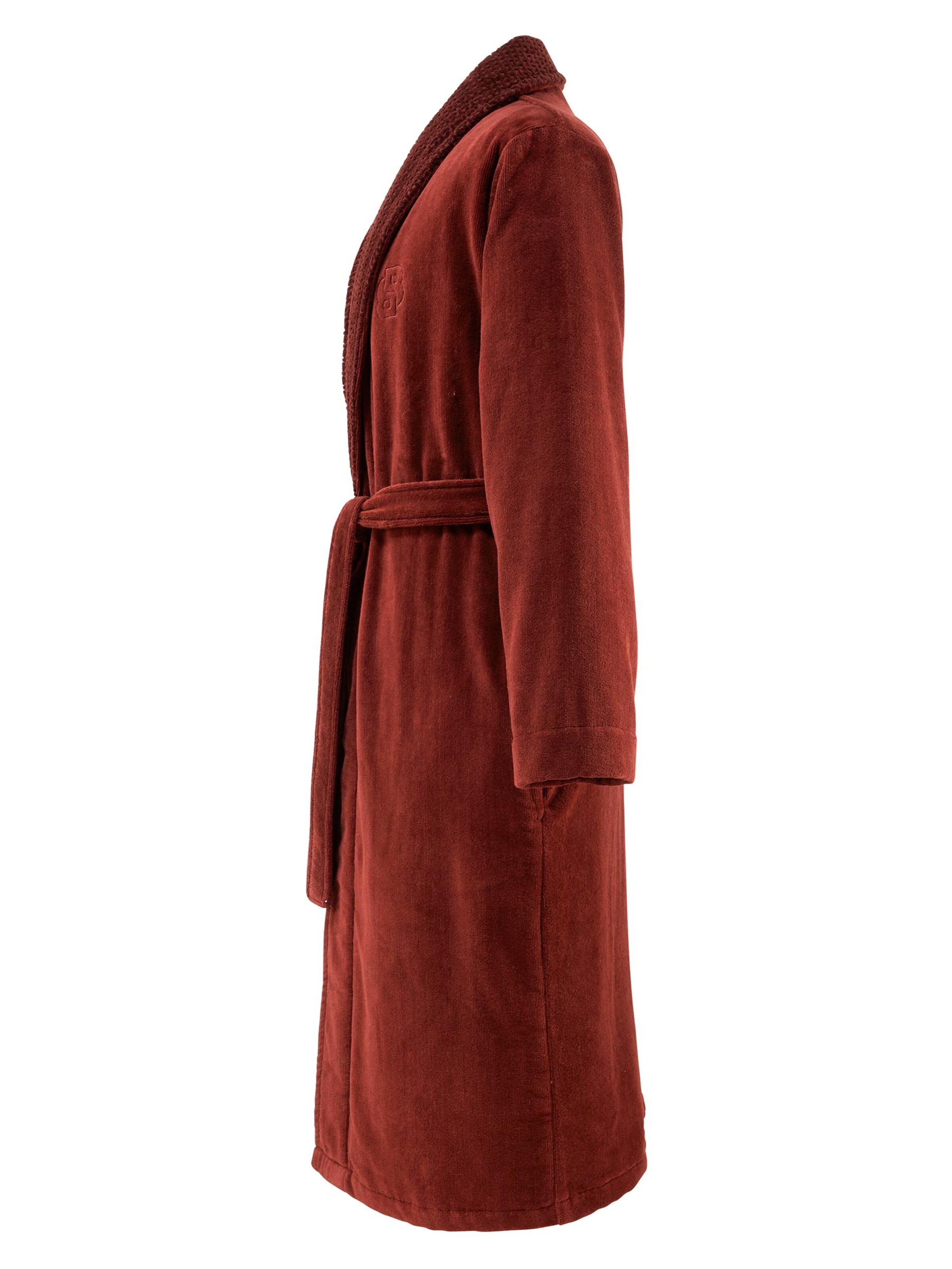 BOSS Home Long Bathrobe 'DOUBLEB' in Red