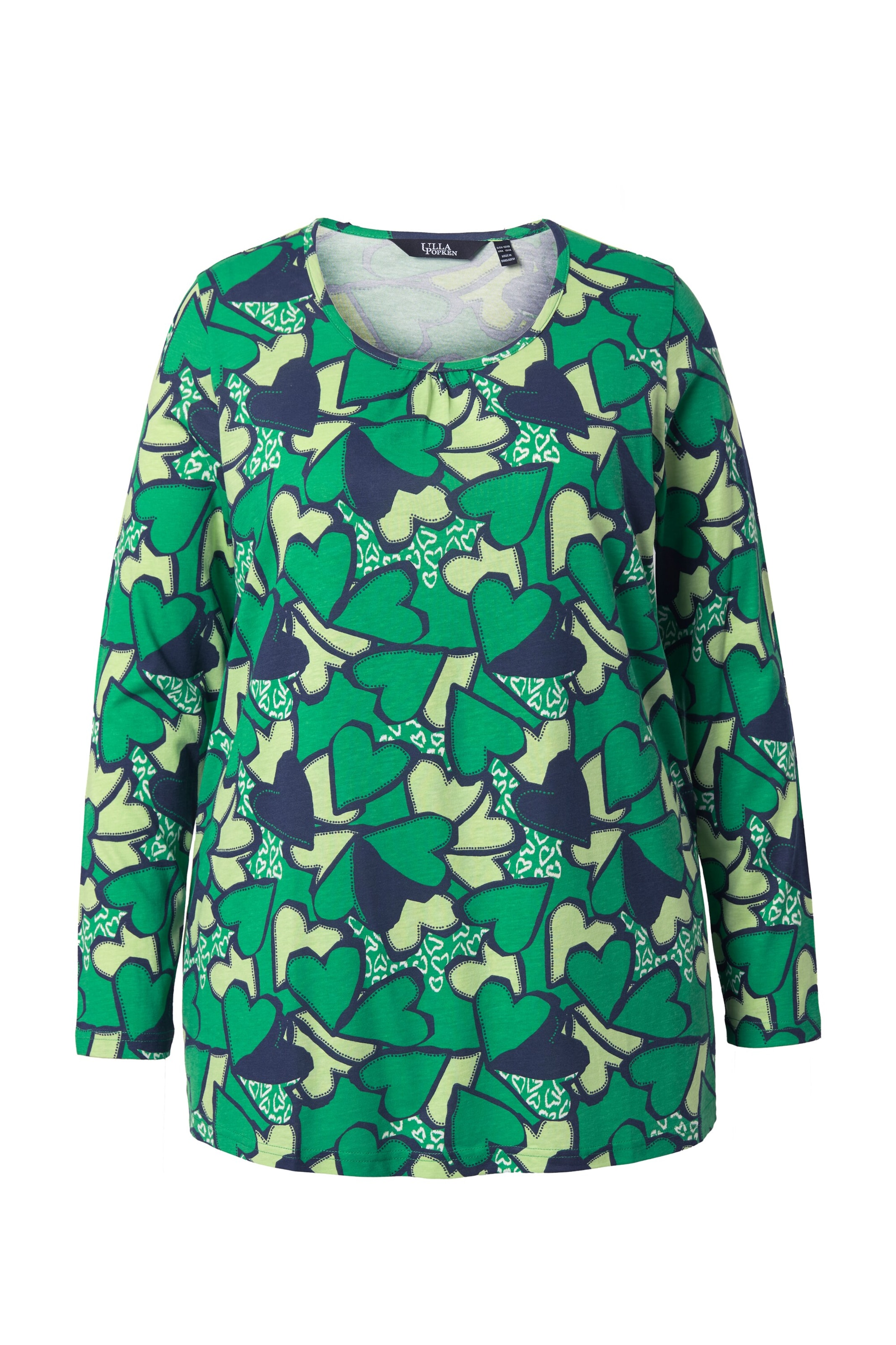 Ulla Popken Shirt in Groen: voorkant